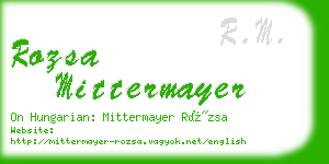 rozsa mittermayer business card